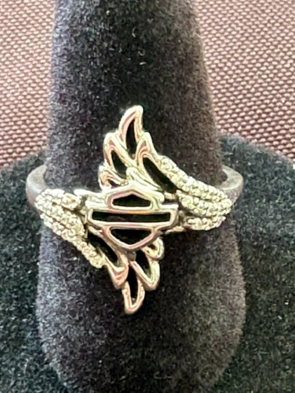 HARLEY DAVIDSON STERLING SILVER DOUBLE WING RING